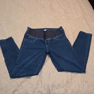 WOMENS SKINNY MATERNITY DENIM/BLUE JEANS